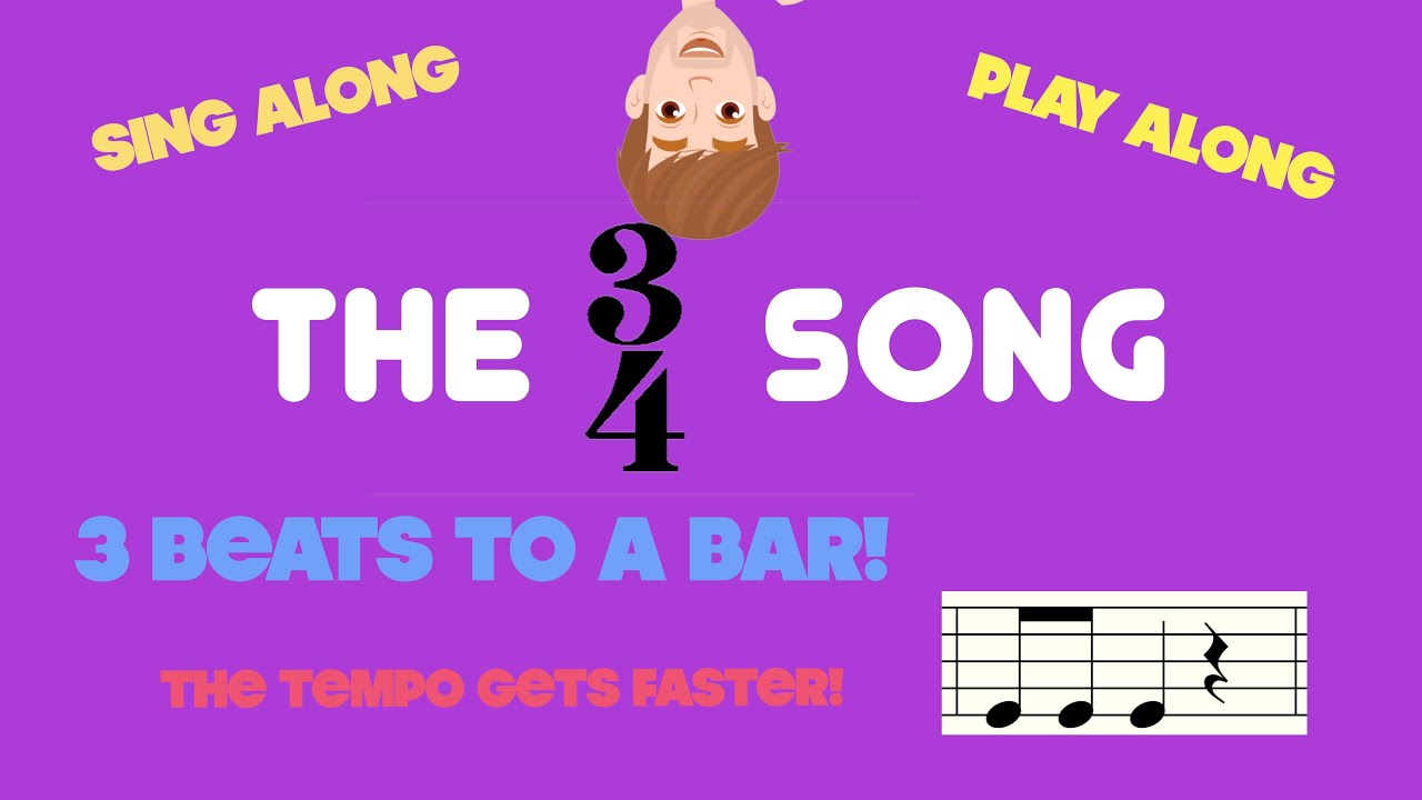 3/4 Rhythm Play Along (quarter notes and eighth notes) - YouTube