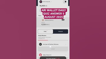 ARI WALLET DAILY QUIZ ANSWER 5 AUGUST 2025 #viral #shorts