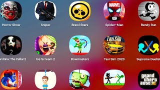 Ice Scream 2,GTA 3 Mobile,Stickman Shooter Zombie,Stickman Sniper,Rescue Cut,Taxi Sim 2020,Bowmaster