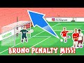 Bruno penalty miss man utd vs aston villa 01 2021 fernandes chant magnifico song