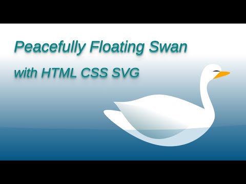 Swan swimming peacefully animation | html CSS and SVG animation | @me_code_ant