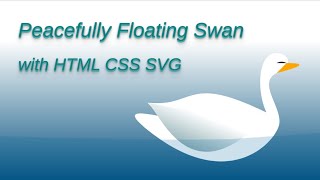 Swan swimming peacefully animation | html CSS and SVG animation | @me_code_ant screenshot 5