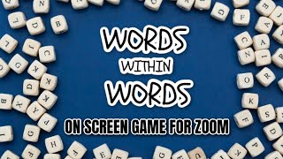 Fun Game To Play on Zoom | Words Within Words screenshot 4