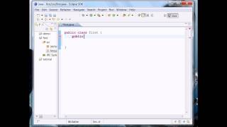 java  eclipse vedio tutorial creating project and running first program