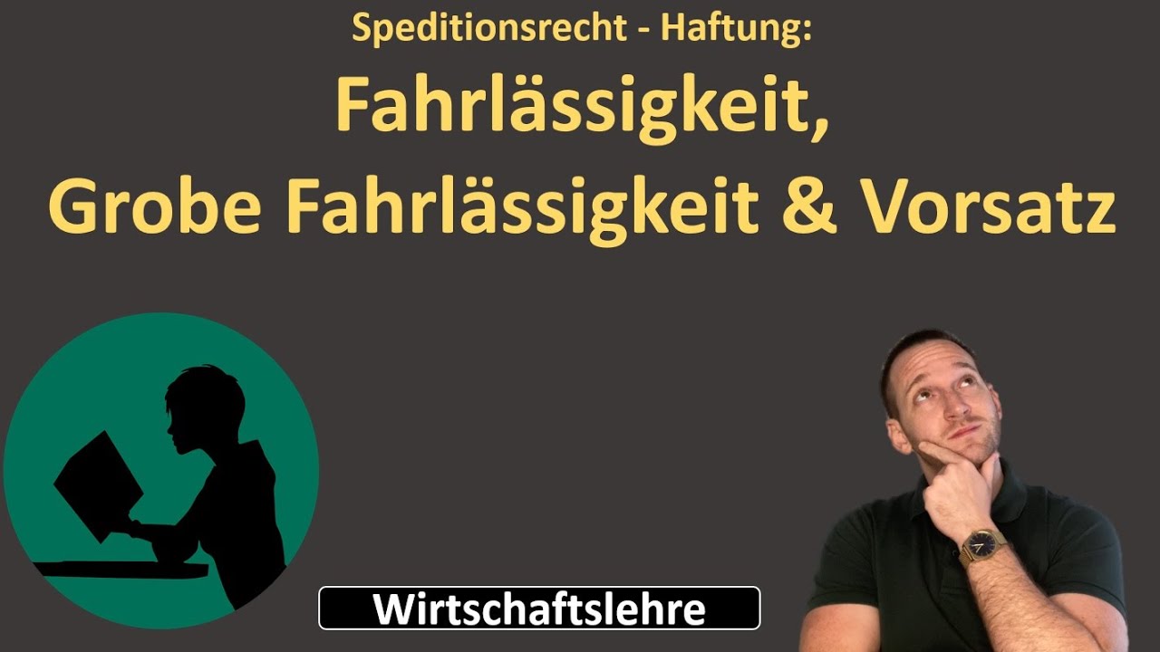 Fahrlässigkeit, Grobe Fahrlässigkeit & Vorsatz - YouTube