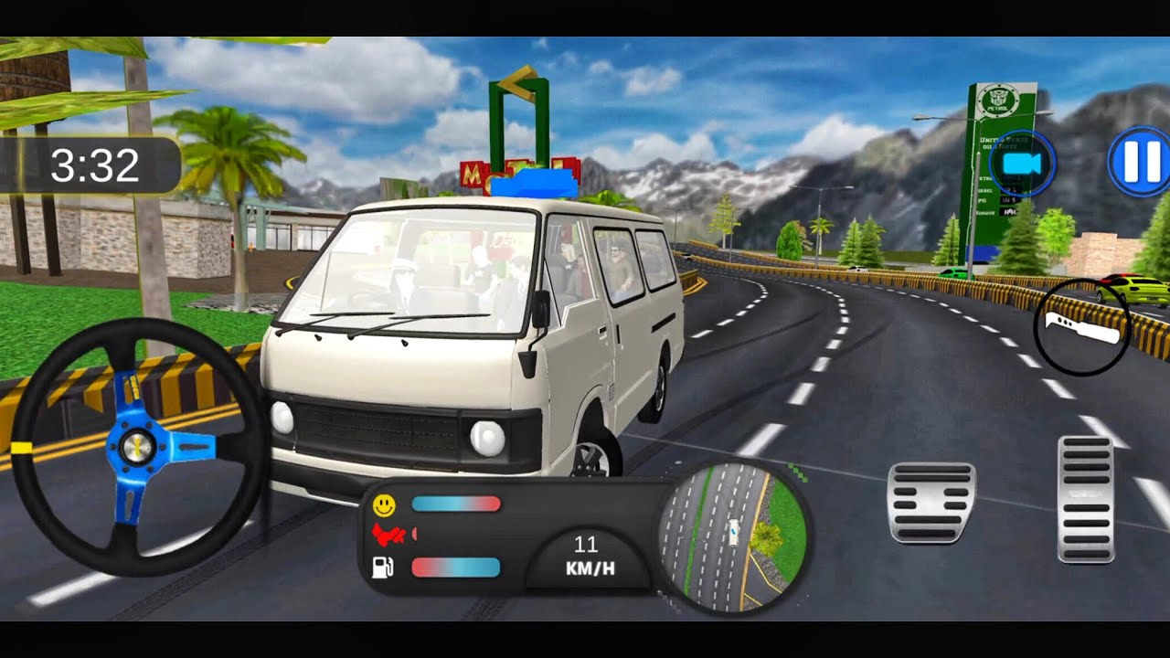 Mini van driving game| us Van simulator mini bus 3D part 1 Android gameplay 