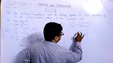 Question 1 Part 3 Exercise 1.6 9th Class Maths || Chapter 1 Maths Matrix  || Mathematics Lectures FH