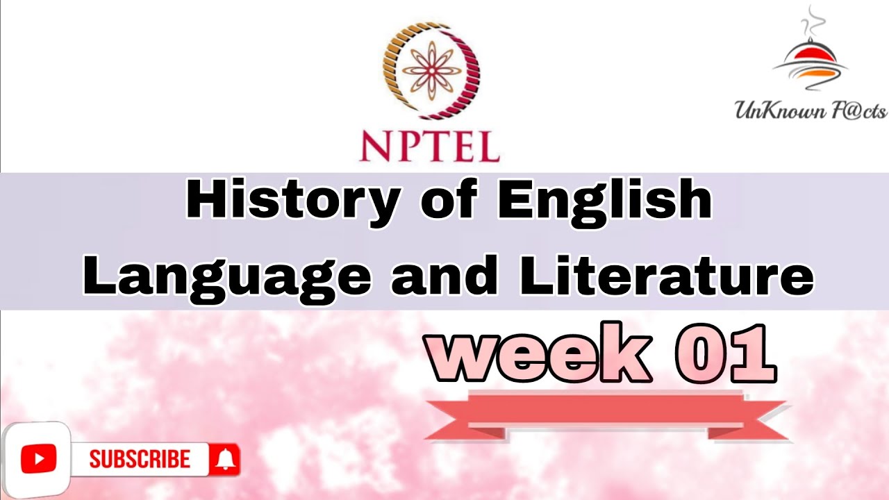 HISTORY OF ENGLISH LANGUAGE AND LITERATURE WEEK 1 ANSWERS NPTEL 2024 l ...