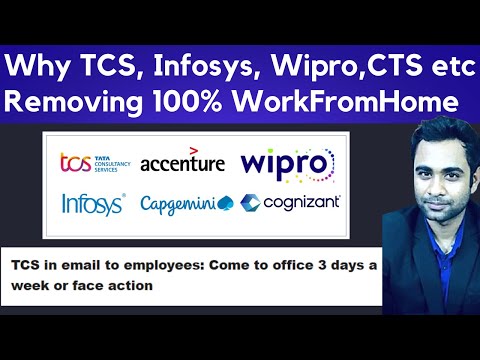 Why TCS, Infosys, Wipro, CTS etc removing work from Home? | Come to office 3days else action- TCS
