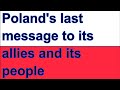 Poland S Final Message 1939 