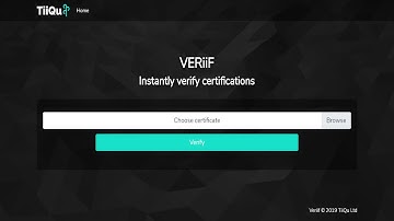VERiiF  by TiiQu - Open source Verification of certificates