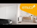 How to mount sliding doors suspended from a false ceiling with the Railway Retrac system – Emuca