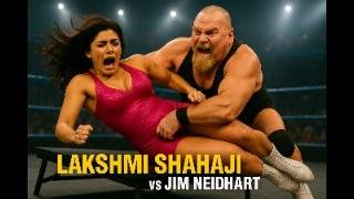 Total Destruction Lakshmi Overpowers Jim Neidhart In A Wild Clash