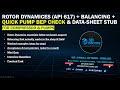 Rotor Dynamics & Balancing – API 617 | Quick Pump BEP Check + Datasheet Guide | 3D DECODE