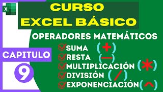 BASIC EXCEL COURSE | CHAPTER 9 | Mathematical Operators (Addition, Subtraction, Multiplication, D...