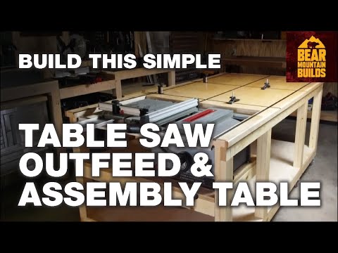 Build This Simple Table Saw Outfeed and Assembly Table - Part 1 | FREE PLANS