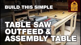 Build This Simple Table Saw Outfeed and Assembly Table  Part 1 | FREE PLANS