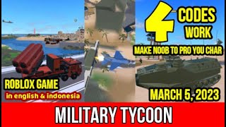 Military Tycoon Codes For December 2023 - Roblox