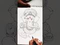 Quick simple and easy drawing of Ganpati Bappa step by step/ Easy Ganesha drawing