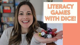 Literacy Games for Kindergarten, First Grade, and Second Grade // easy literacy games with dice! screenshot 5