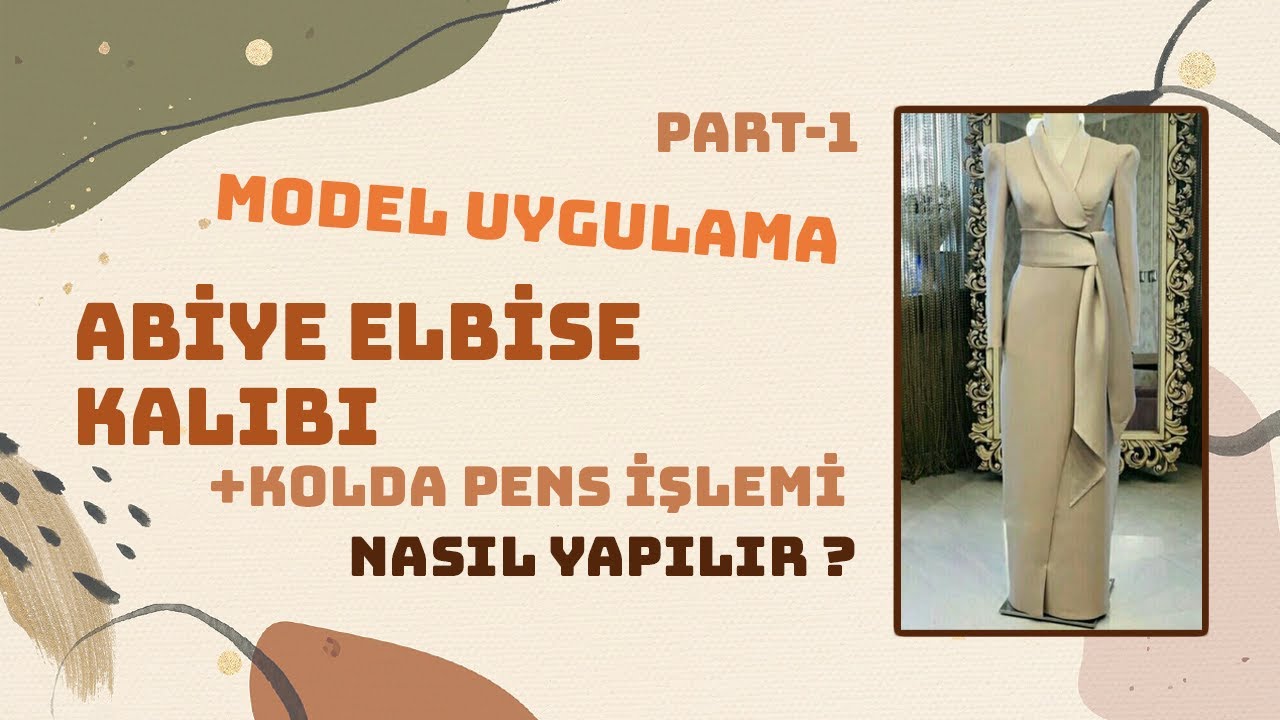 Abiye Elbise Kalıbı ve Kolda Pens Açma İşlemi PART 1 || Modelistlik Dersleri #sewing
