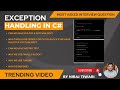 C# Exception Handling | Exceptions and Exception Handling in C# .Net