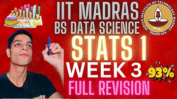 Statistics 1 Week 3 ALL Concepts & Formulas Explained! Qualifier Revision IIT Madras BS Data Science