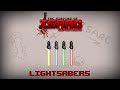 The lightsaber collection in Isaac Repentance