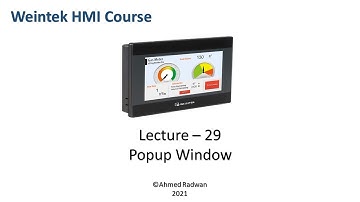 Weintek HMI Course 29 Popup Window