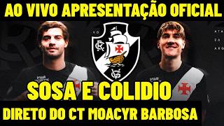 COLETIVA DE APRESENTAÇÃO DO SOSA E COLIDIO AO VIVO - DIRETO DO CT - COLETIVA DO VASCO AO VIVO