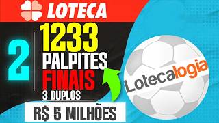 PALPITES LOTECA 1233 PREMIO DE 5 MILHOES PALPITES E APOSTAS LOTECA 1233 C 3 DUPL