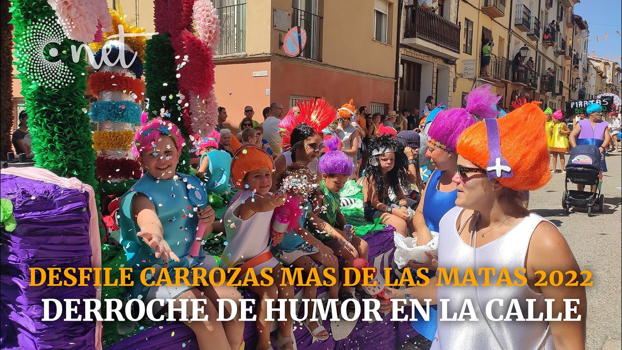 Desfile de CARROZAS | Fiestas MAS DE LAS MATAS 2022