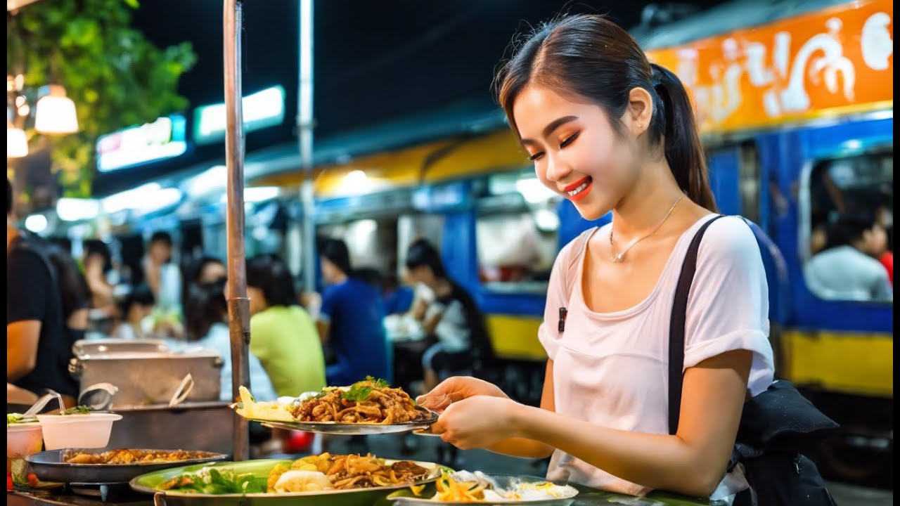 Srinakarin Train Night Market - Street Food Heaven