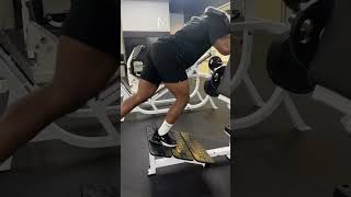 Reverse Lunge on Hack Squat Machine.  -BodyByLowe