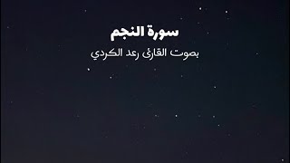 سورة النجم بصوت القارئ رعد الكردي | قران كريم