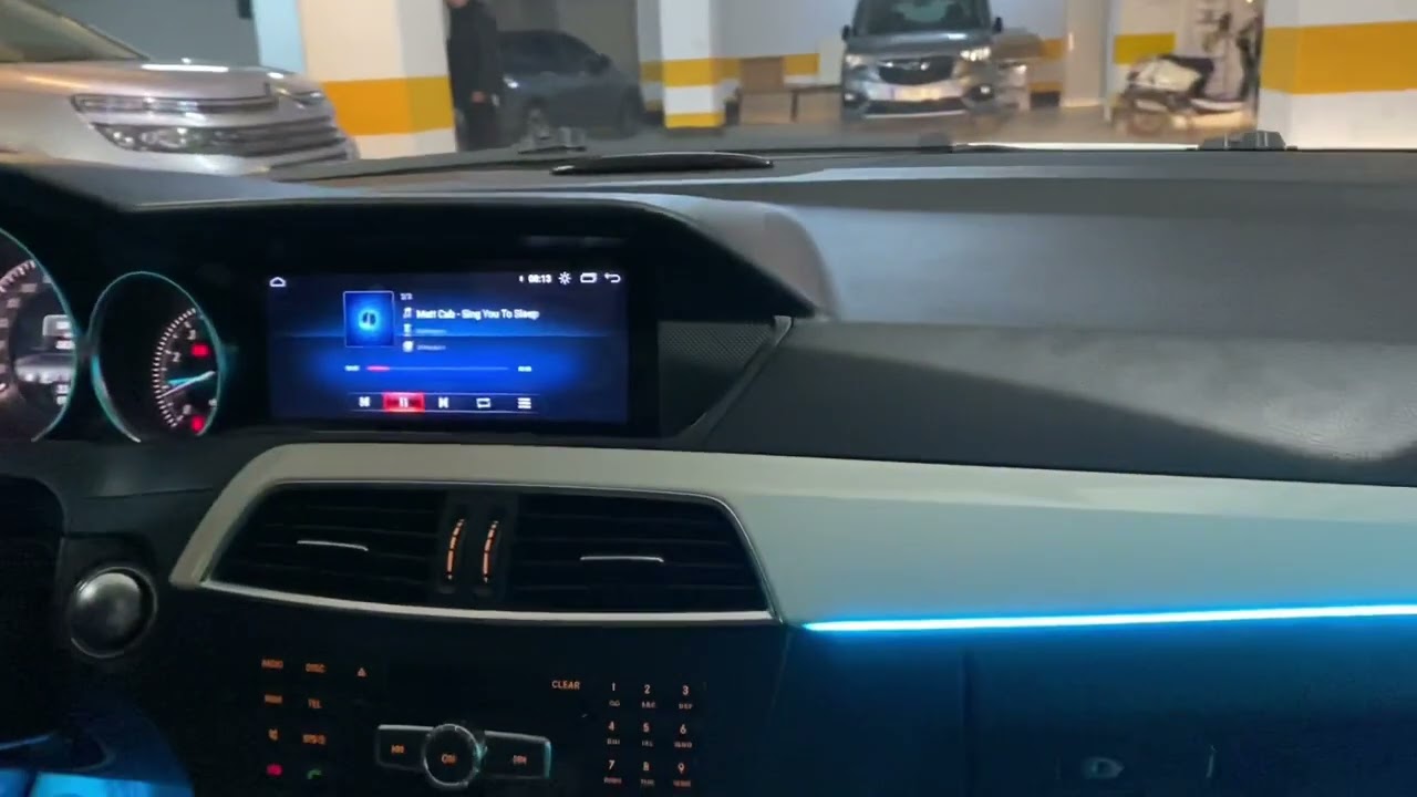 Mercedes W204 Ambiyans Aydınlatma Ve Multimedya Uygulaması Ambient Lighting For Vehicles