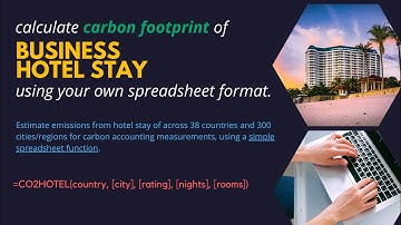 Emissions from Business Hotel Stay - Carbon Footprint Estimation Spreadsheet Function