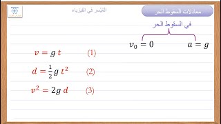 معادلات السقوط الحر