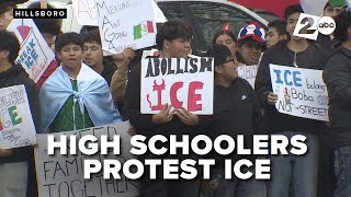 Students At Oregon High School Protest Ice Activity
