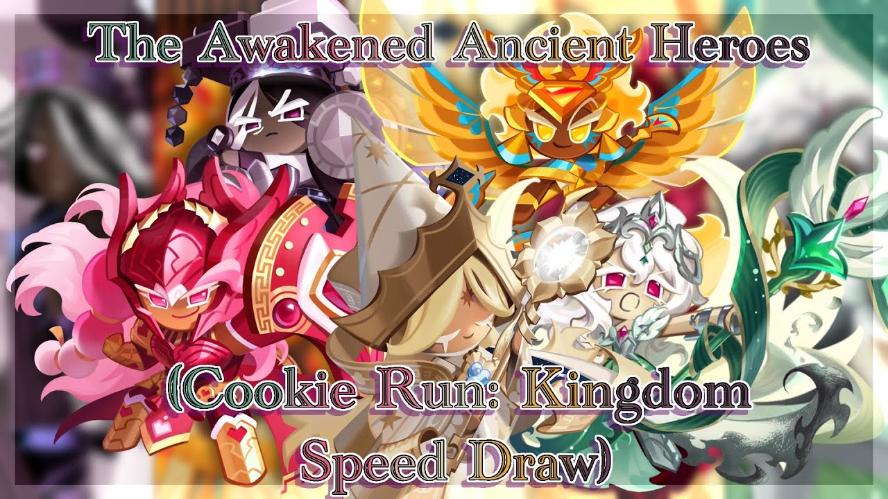 The Awakened Ancient Heroes || Cookie Run: Kingdom Speed Draw || 🍦🛡️🍫🧀🤍 ...