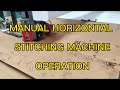 Bulgariamanual horizontal stitching machine operation flow huge board 2pcs sheet stitching machine