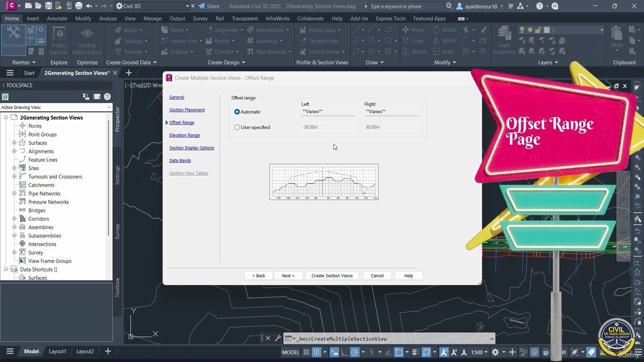 Generating Section Views in Civil 3D Create Multiple Section Views ...
