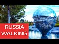 Krasnodar stadium park in Russia. Russia walking tour 4k. Russia walking around. Walking in Russia.