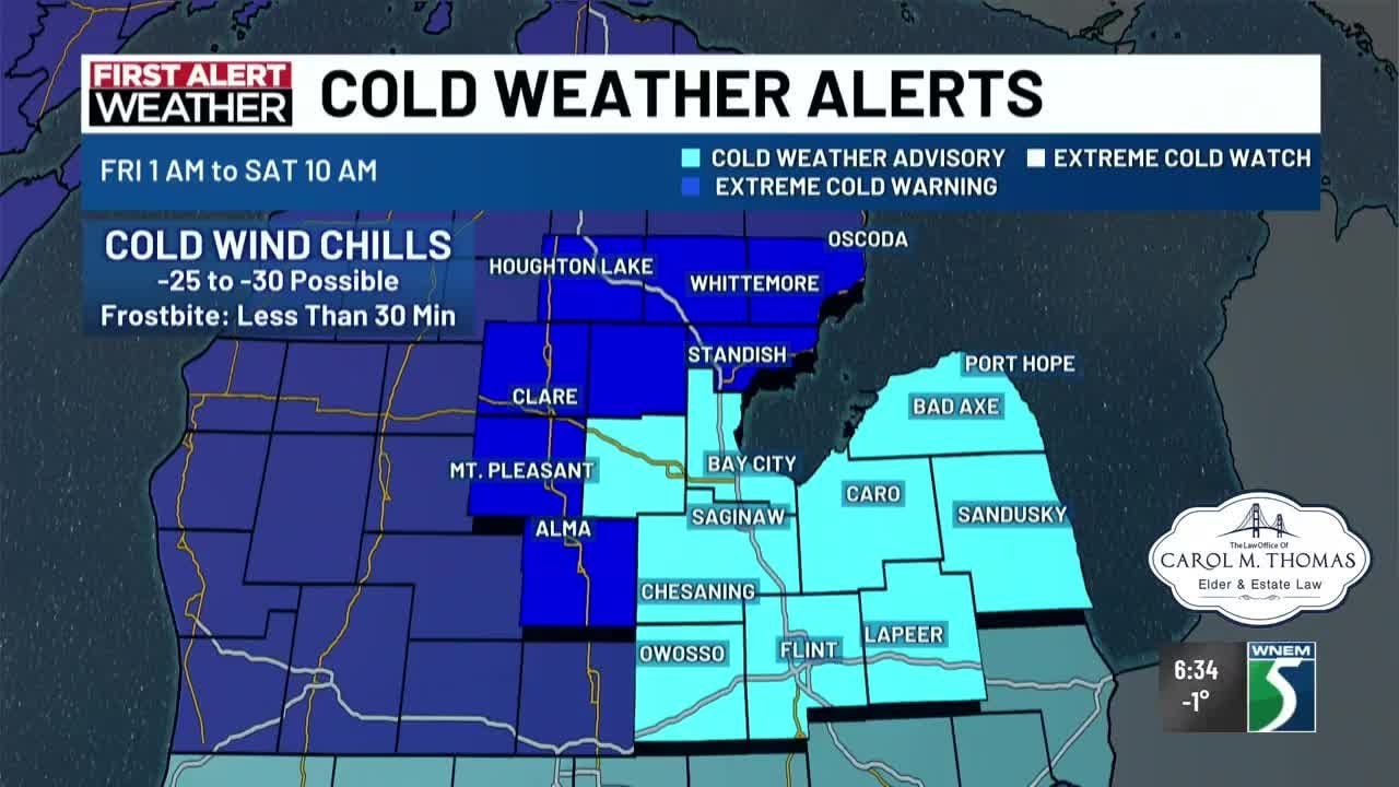 WNEM Evening Extra: Bitter cold continues on our First Alert Weather Day