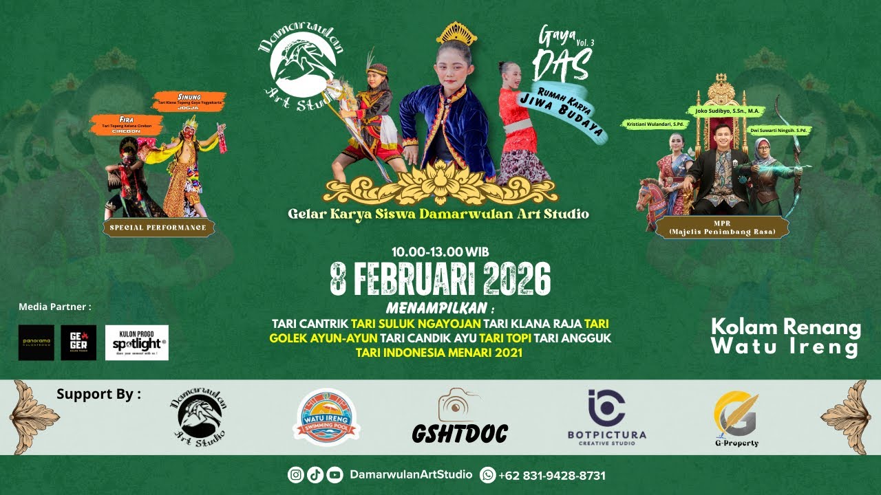 🔴 [LIVE] GELAR KARYA SISWA DAMARWULAN ART STUDIO [GAYA DAS VOL. 3] - KOLAM RENANG WATU IRENG