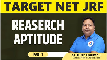 Research Aptitude part-1 || TARGET NET JRF 2023 II PAPER 1 BY FAHEEM SIR