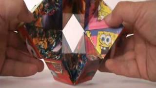 Cubic Kaleidocycle Disney Transformers Spiderman SpongeBob Caleidociclo Cubico Cubo Cube Paper Toy