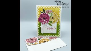 Stampin Up//Happiness Abounds//Hues of Happiness//Scalloped Contours Dies//Blossoming Happiness Dies