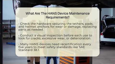 What Are The HANS Device Maintenance Requirements? - Car Performance Pros