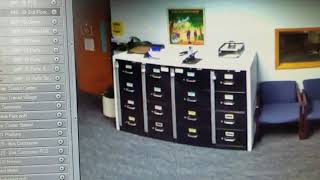 Surveillance camera,  office door opens on its own